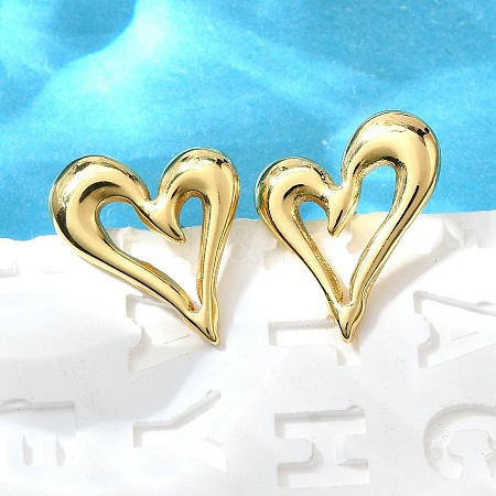 304 Stainless Steel Stud Earrings for Women EJEW-L296-077G-1