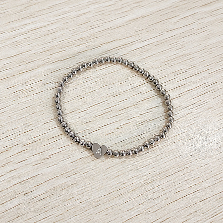 304 Stainless Steel Beads Stretch Bracelets for Women FS-WGC4F34-01-1