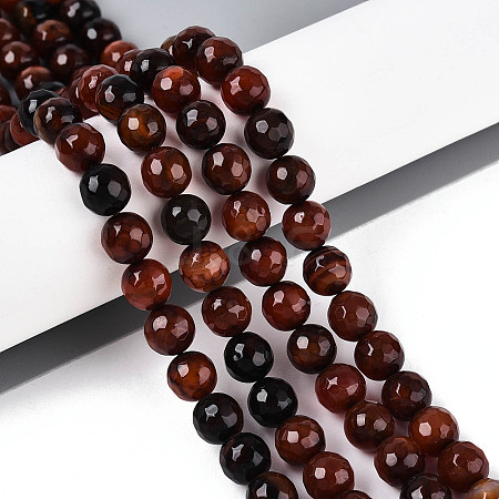 Natural Agate(Dyed & Heated) Beads Strands G-T139-8mm-88D-1
