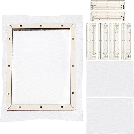 Basswood Assembled Paper Making Frame DIY-WH0001-73B-1