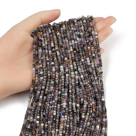 Natural Purple Fluorite Beads Strands G-RM2025-D51-3x3mm-1