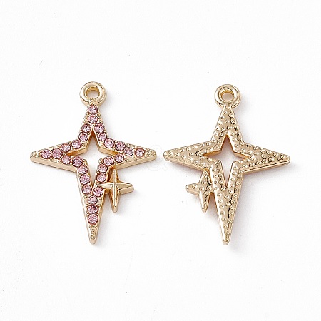 Alloy Rhinestone Pendants PALLOY-P287-08LG-02-1