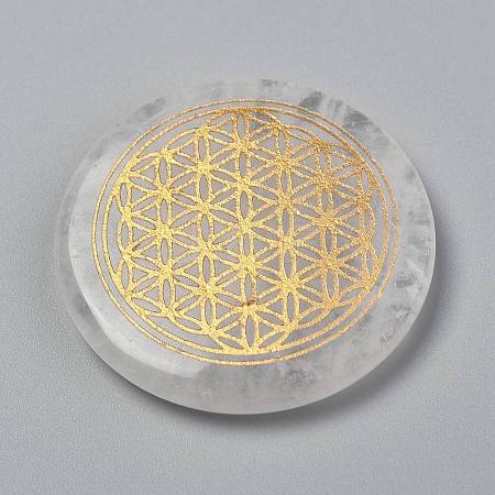 Chakras Themed Natural Quartz Crystal Cabochons LS-G-P001-22A-1