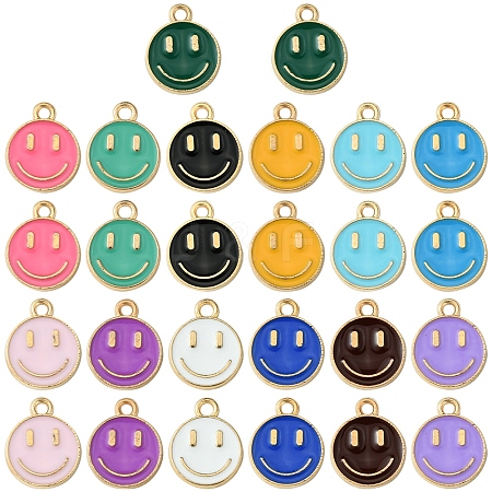 26Pcs 13 Colors Alloy Enamel Charms ENAM-FS0001-88-1