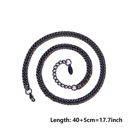 3MM Unisex 304 Stainless Steel Curb Chains Necklaces GG8738-4-1