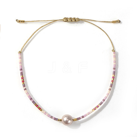 Glass Seed Beads Braided Beaded Bracelets for Women LZ3550-4-1
