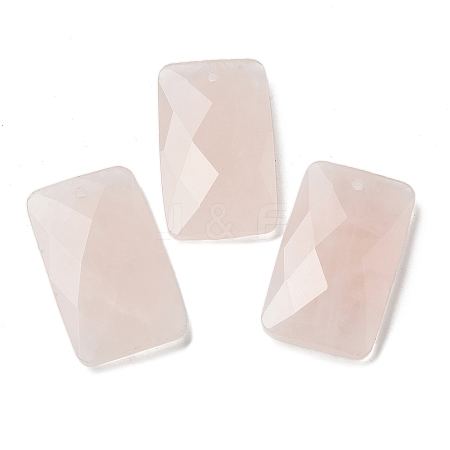 Natural Rose Quartz Pendants G-Z071-04B-1