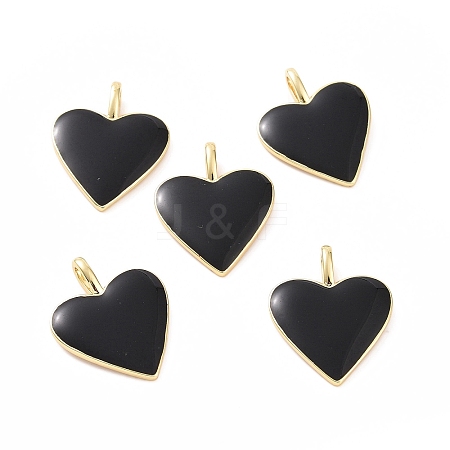 Brass Enamel Pendants KK-P204-14G-A-1