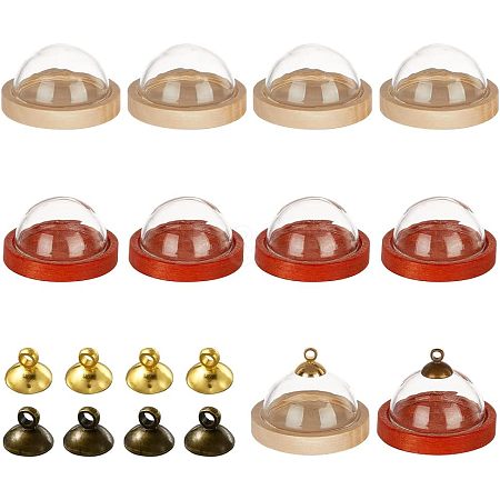  10Pcs Mini Glass Cloche Dome Covers DJEW-NB0001-24A-1