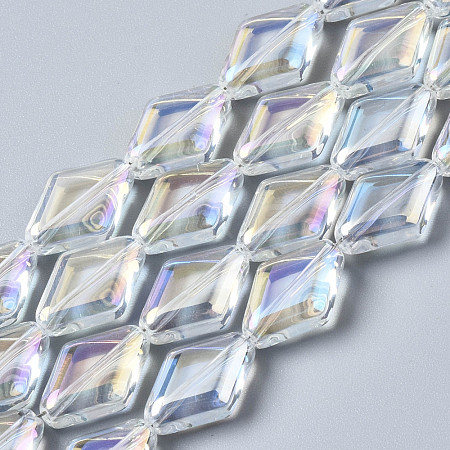 Electroplate Glass Beads Strands EGLA-N008-009-A01-1
