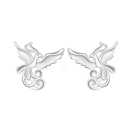 Phoenix 999 Silver Stud Earrings for Mother's Day PA8256-1