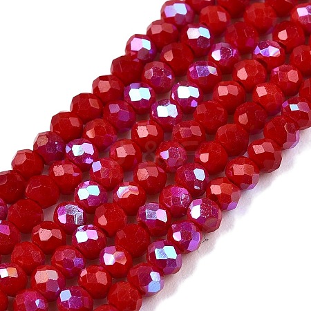 Electroplate Opaque Solid Color Glass Beads Strands LS-EGLA-A044-P2mm-L02-1