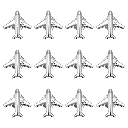 12Pcs Zinc Alloy Lapel Pin Backs for Backpack Clothes JEWB-PH0001-51-1