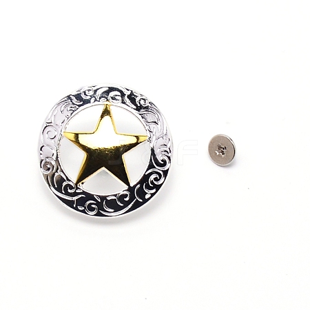 1-Hole Alloy Decorative Rivets PALLOY-WH0092-13S-1