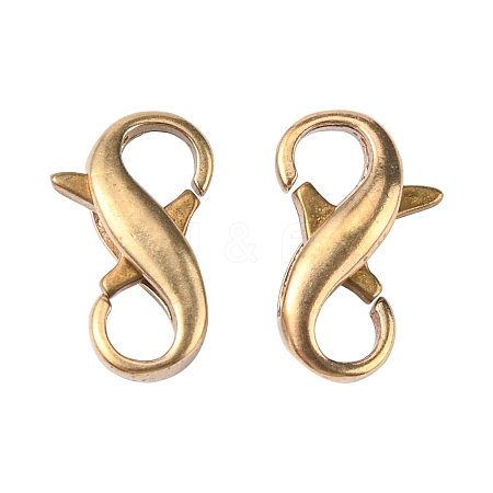 Brass Double Opening Lobster Claw Clasps KK-WH0043-10A-1