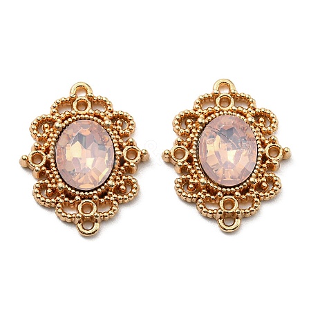 Golden Plated Alloy Oval Connector Charms FIND-B022-02G-02-1