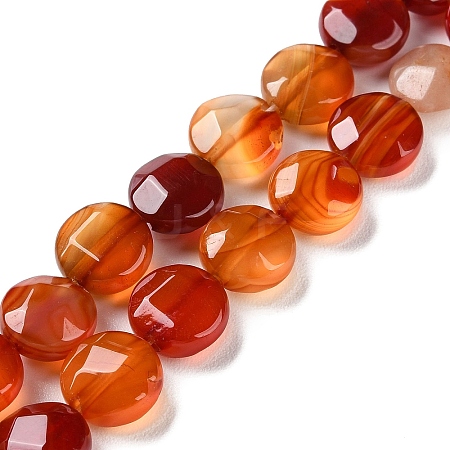 Natural Red Agate Beads Strands G-K357-B02-01-1
