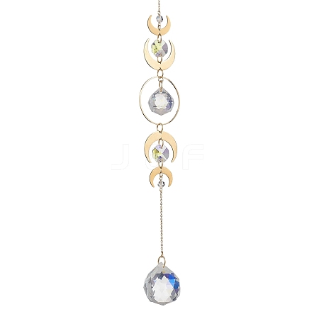 Teardrop Glass Hanging Suncatchers HJEW-JM04401-1
