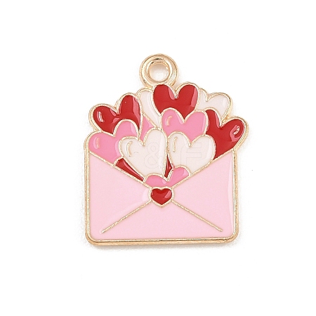 Valentine's Day Alloy Enamel Pendants ENAM-I084-01KCG-30-1