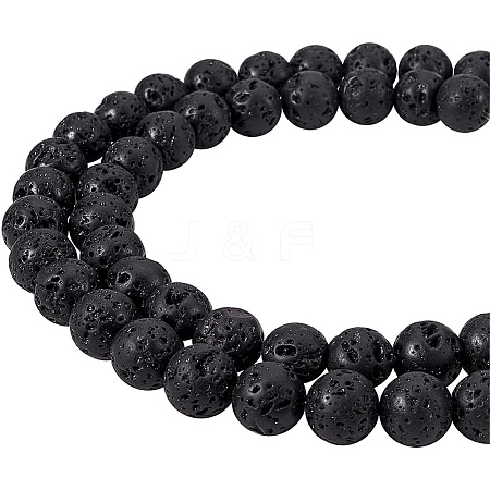 Natural Lava Rock Stone Bead Strands G-PH0028-8mm-04-1