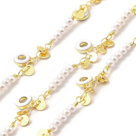 Handmade Glass Pearl Beaded Chains CHC-I045-05G-1