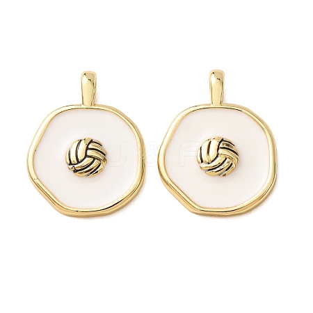 Brass Enamel Pendants KK-CJC12A6-01A-G-1