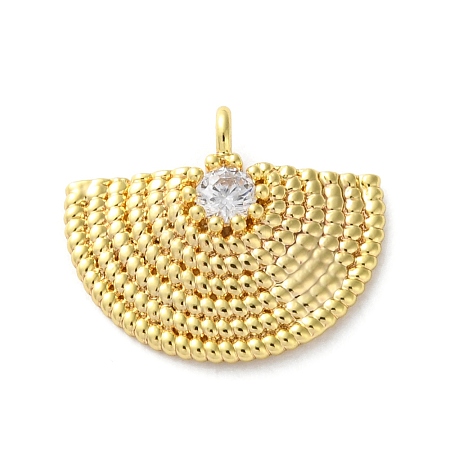 Brass Micro Pave Cubic Zirconia Pendants KK-S513-06A-G-1