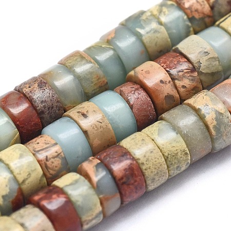 Natural Aqua Terra Jasper Beads Strands G-I213-08-6mm-1