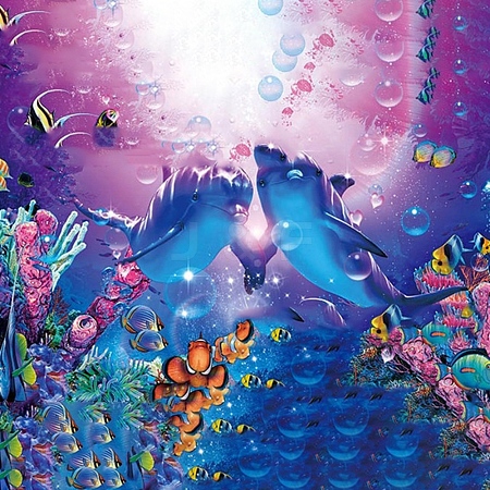 DIY Sea Animals Theme Diamond Painting Kits DIAM-PW0004-093E-1