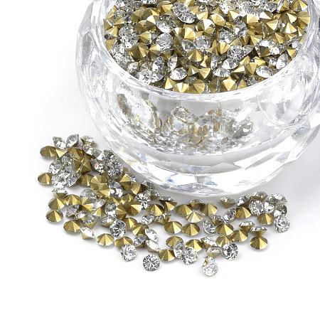 Grade AAA Pointed Back Resin Rhinestones CRES-R120-3.0mm-01-1