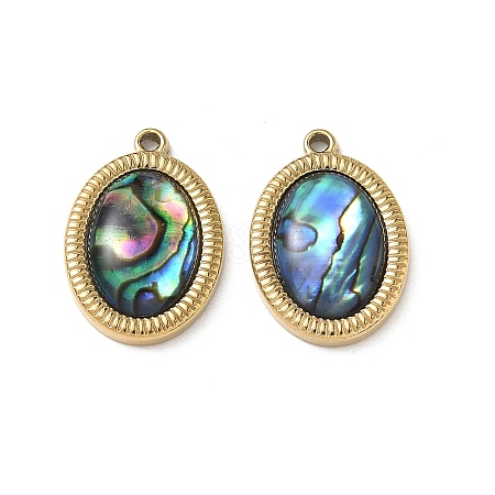 Natural Paua Shell Pendants STAS-G397-08G-02-1