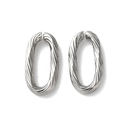 304 Stainless Steel Textured Oval Quick Link Connectors STAS-S172-05P-1