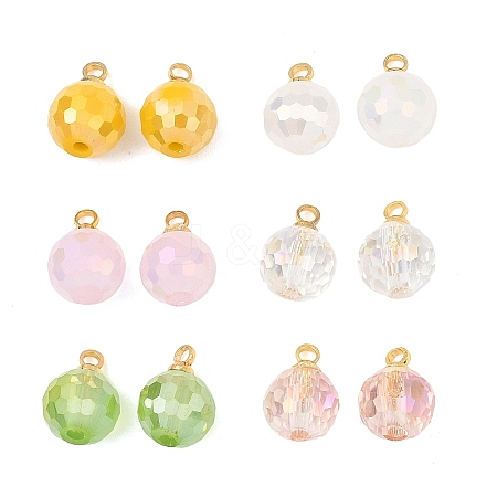 Electroplate Glass Pendants PALLOY-JF05532-03-1