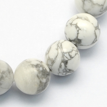 Natural Howlite Round Beads Strands G-S176-6mm-1