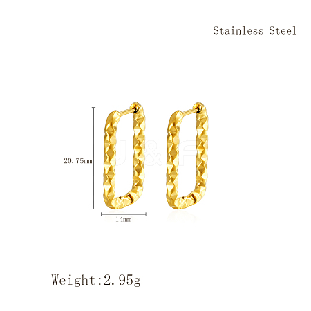 Elegant 304 Stainless Steel Hoop Earrings IT2195-1-1