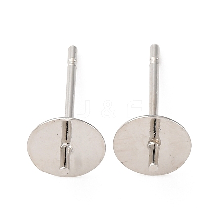 Brass Stud Earring Findings KK-D378-06P-1