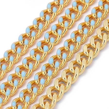 Two Tone Handmade Brass Curb Chains CHC-I035-01G-05-1