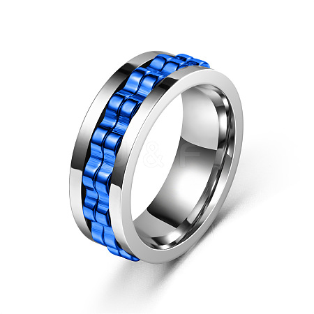 304 Stainless Steel Gear Rotatable Finger Rings FS-WGAD37A-13-1