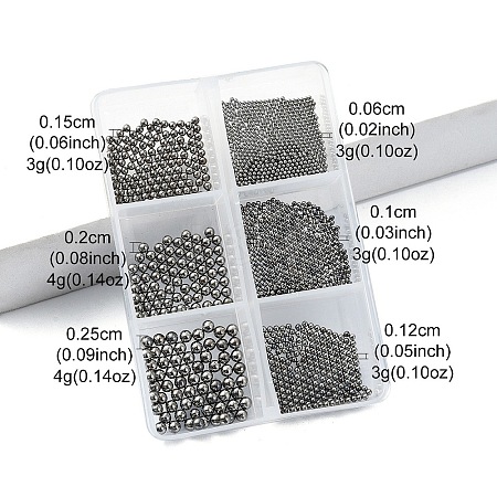 20G Stainless Steel Micro Beads MRMJ-YW0001-065B-B-1