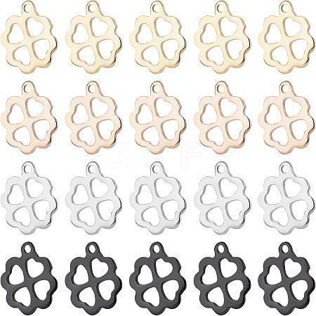 Unicraftale 40Pcs 4 Colors 304 Stainless Steel Charms STAS-UN0030-85-1