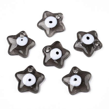 Handmade Evil Eye Lampwork Pendants LAMP-TAC0011-02B-1