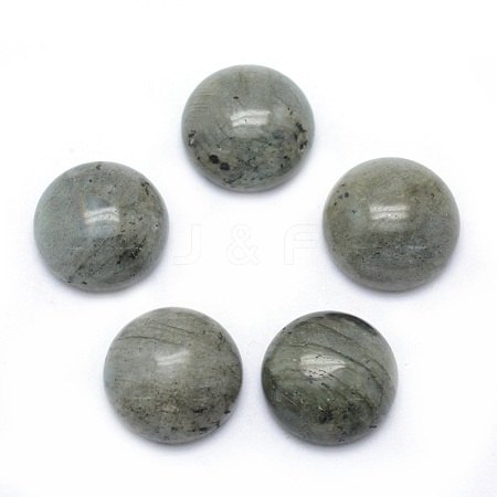 Natural Labradorite Cabochons G-P393-R47-14mm-1