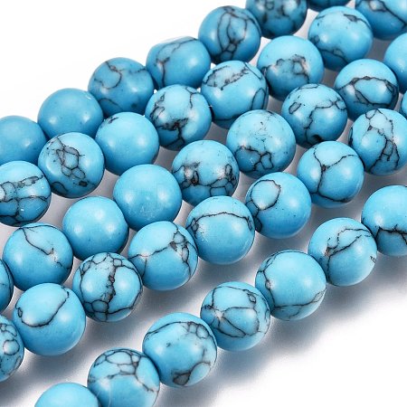 Synthetic Turquoise Beads Strands Z0NDC015-1-1