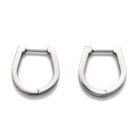 304 Stainless Steel Huggie Hoop Earrings STAS-H156-14B-P-1