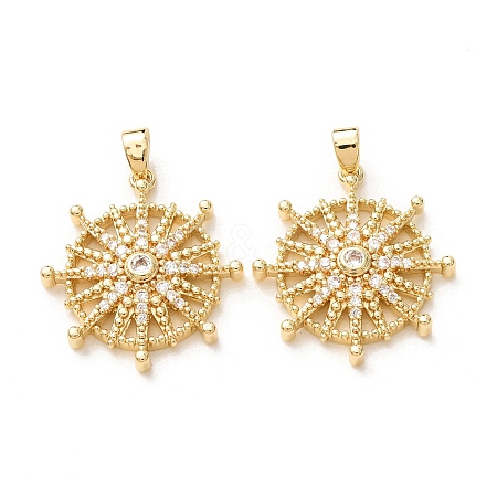 Brass Pave Cubic Zirconia Pendants KK-A304-29C-G-1
