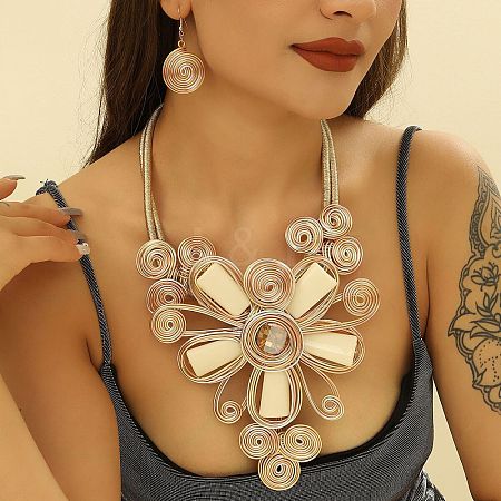 Alloy Aluminum and Acrylic Resin Jewelry Sets FS-WGFFF05-08-1