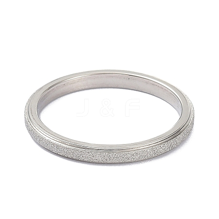 Non-Tarnish 2mm Matte Plain Dome Finger Ring for Girl Women RJEW-C012-01A-P-1