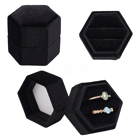Polyester Velveteen Ring Storage Boxes CON-WH0123-28A-1