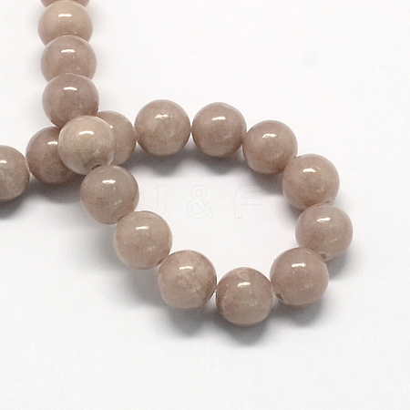 Natural Dyed Yellow Jade Gemstone Bead Strands G-R271-10mm-YXS06-1