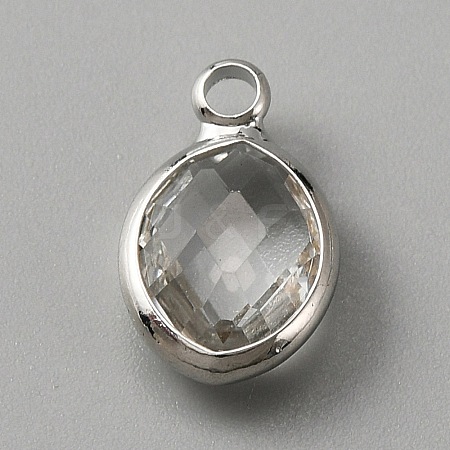 Faceted Glass Pendants KK-WH0046-59P-04-1